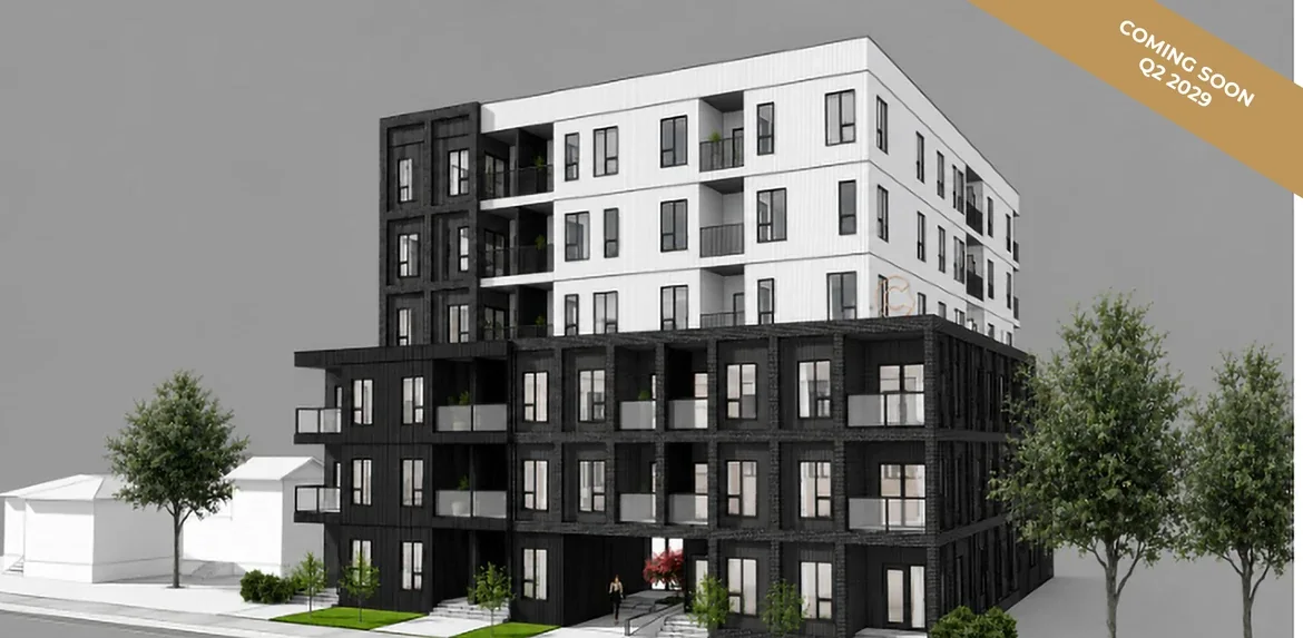 The Chelsea apartment rendering, Banff Trail, Calgary, coming soon Q2 2029