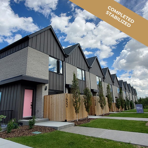 Wilderness Ridge townhomes in Capitol Hill, Calgary, completed and stabilized